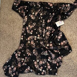 LuLaRoe Black Floral Swim Coverup